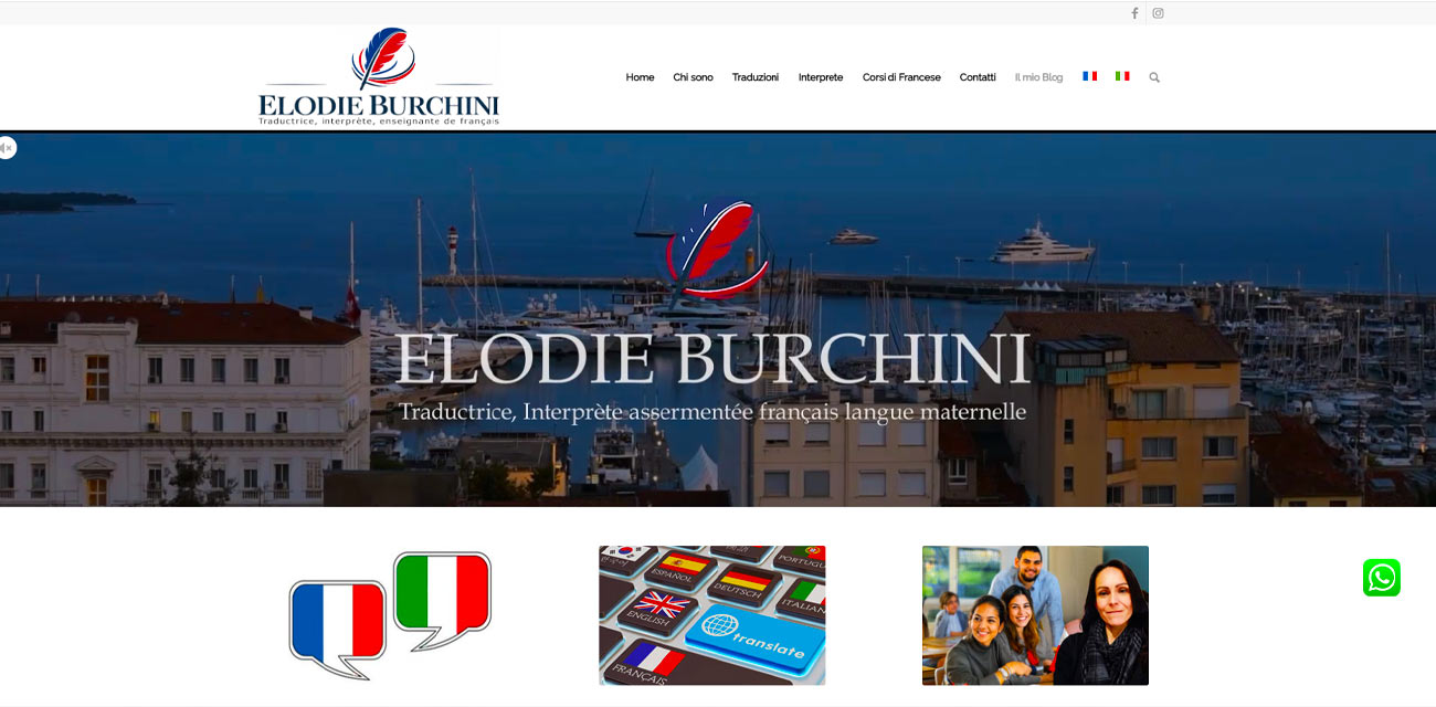Sito web per traduttrice ed interprete